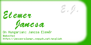 elemer jancsa business card
